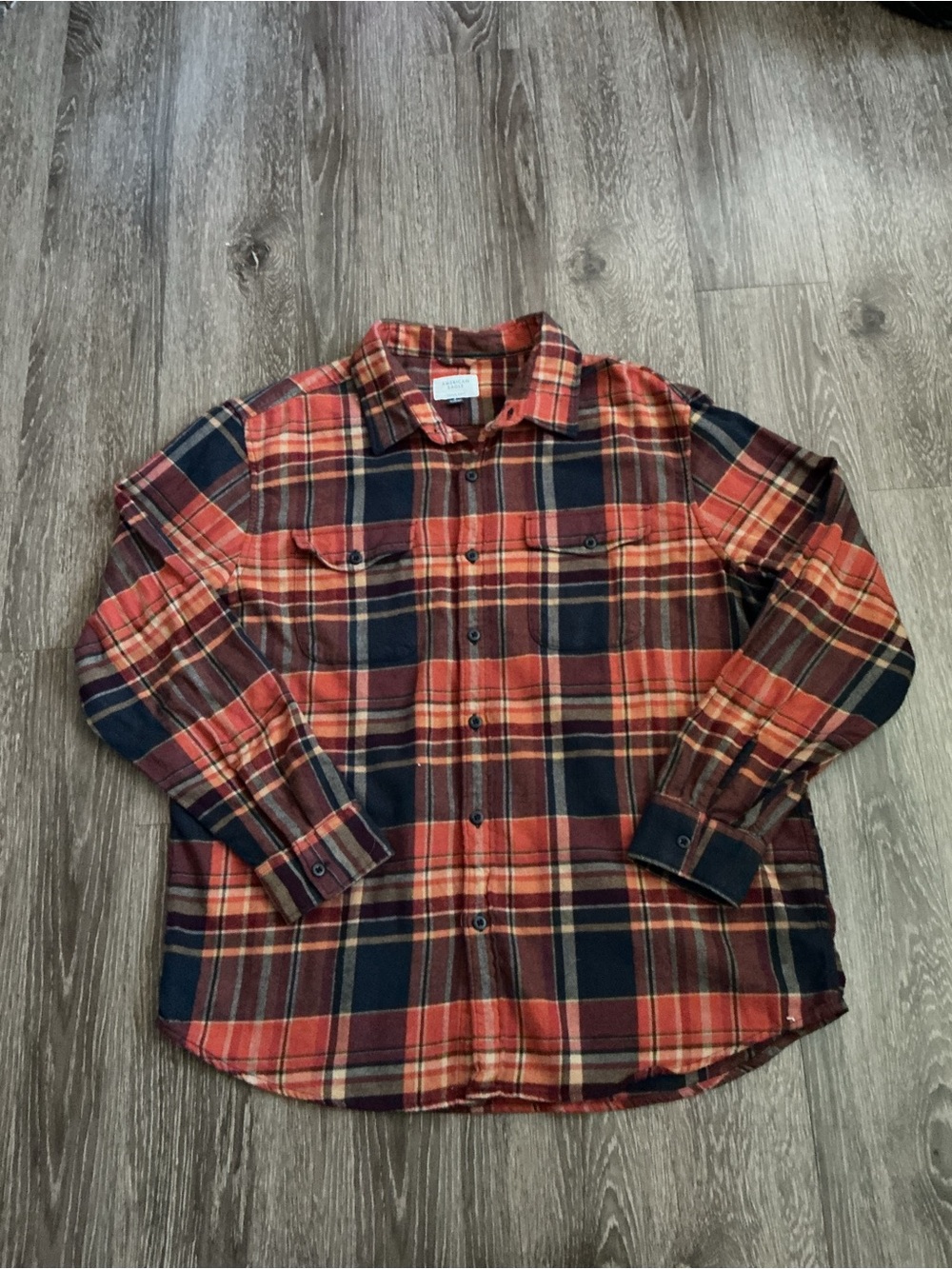Plaid Button-Up Shirt